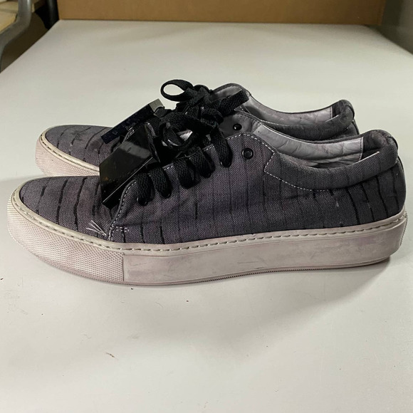 Acne Studios Adriana Striped Canvas Low Sneakers Women's Size 8.5 - Picture 3 of 8